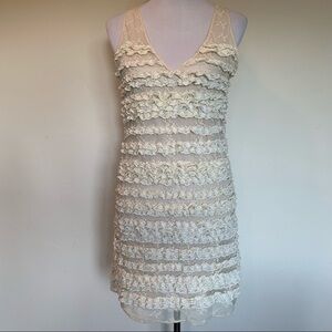 DESIGNER CREAM LACE DRESS